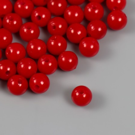 Set of beads "Pearls" d 10 mm, 250 gr, red-1