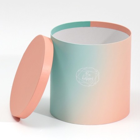 Set of round boxes 5 in 1, gift packaging, Panton 08, 23 x 23 x 25 - 15 x 15 x 15 cm-7