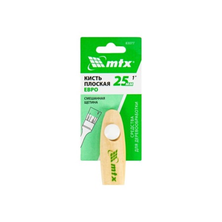Brush flat MTX 83077, mixed bristles, wooden pen, 1 "-3