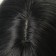 Artificial wig, with a bang, imitation of the skin, 60 cm, black/ashen color
