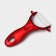 Kitchen kit on the stand “bend”, 5 objects: 4 knife, blade 7.5 cm, 10 cm, 13 cm, 15 cm, vegetable cleaning, red color