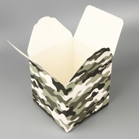 Gift folding box, packaging, Militari, 18 x 18 x 18 cm-2