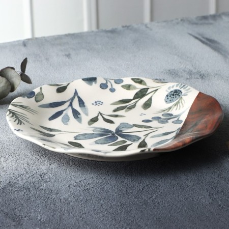 Ceramic plate "FUHEN", 21.5 cm, white color-3
