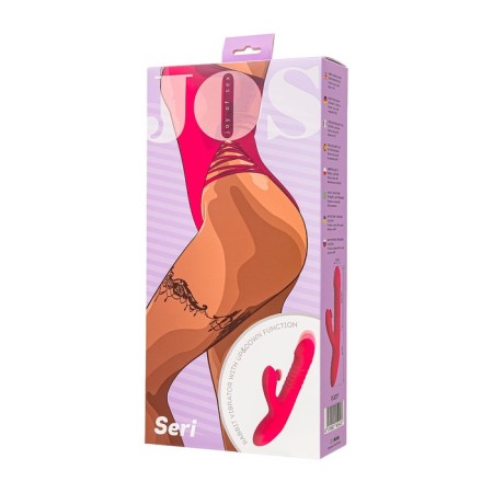 Vibro -roller with the Up & Down Jos Seri function, 22 cm, silicone, pink color-12