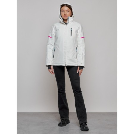 Ski jacket female, size 44, white color-12