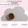 Silicone rug under the bowl "Cloud", 48 x 27 cm, gray