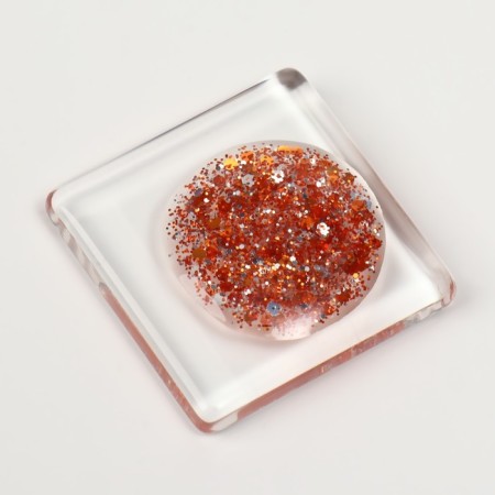 Gel nail polish, Glitter Flash, 3 phase, 8ml, LED/UV, transparent/terracotta (06) color-9