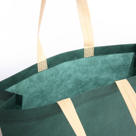 Household bag without fastening, green color-2