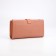 Women's wallet on the button, pink color