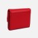 Women's wallet on the button, red color