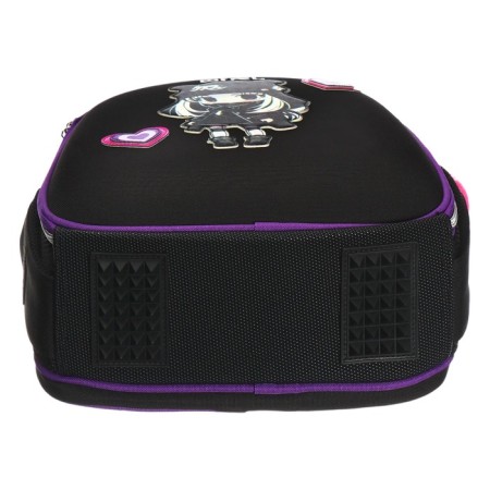 Frame backpack 35 x 27 x 13, Devente Junior 14l, Anime Girl, black/purple + keychain 7033400-6