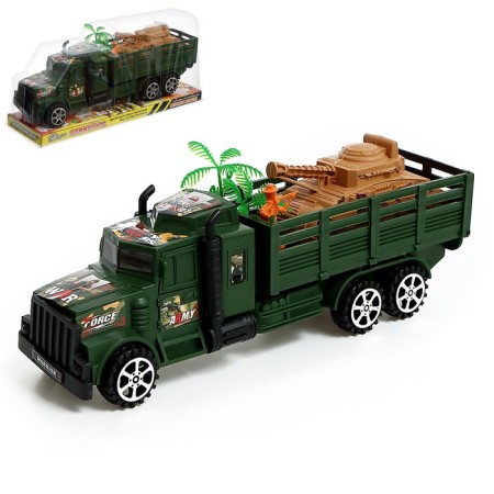 Inertial car "Military", with a tank and a soldier