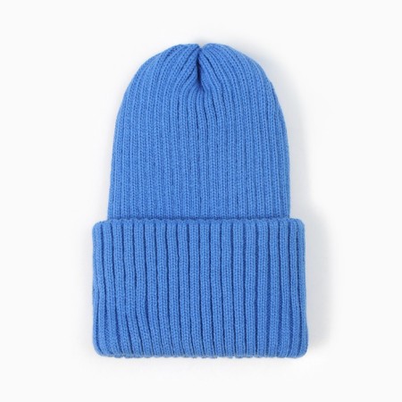 Children's hat, color bright blue, size 54-56
