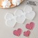 Silicone Mold for candy and chocolate "Heart", 4 cm, 5 cm, color transparent color