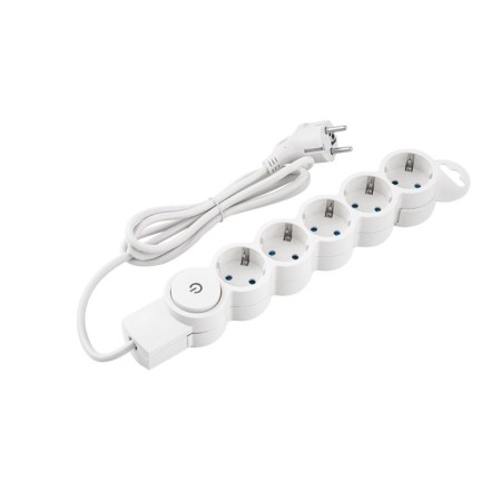Network filter, 5 nests, 1.5m, s/h, with curtains, with an off, 2200W, 10A, white, 32574 1, Duwi-1