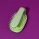 The comb is massage, folding, 10 × 6 cm, green color