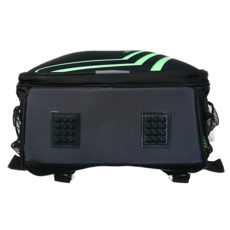 School backpack 38 x 30 x 16 cm, ergonomic back, Stavia "Super Car", black/green-6