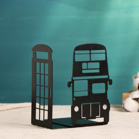Holder-stand for books "London" set 2pcs, black-1
