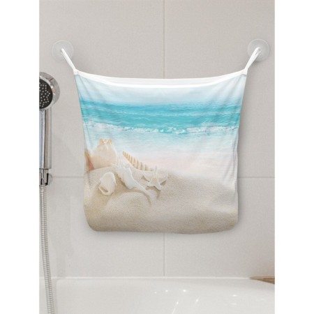 Organizer in a bath on suction cups "Sandstones", for storing toys and trifles, size 33x39 cm