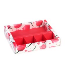 Box for 4 sweets and chocolate with cells 
