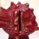 The piggy bank "Little Dragon" 10x8x16cm, red with gold