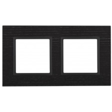 Frame for a circuit breaker for 2 posts, wood, era Elegance, black derevo+antr