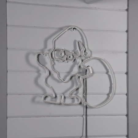 Neon figure "Santa Claus with gifts", 70 × 85 cm, 560 LED, 220 V, Green glow-1