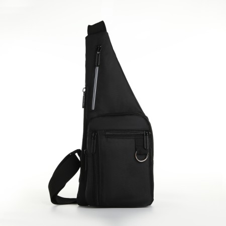 Male bag-bag from textiles, black color-1