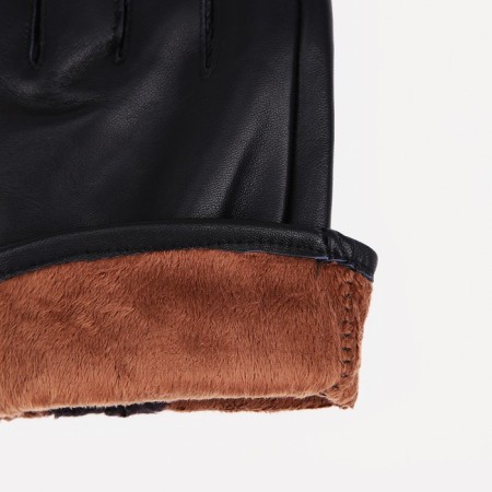 Male gloves, size 21, with insulation, black color-2