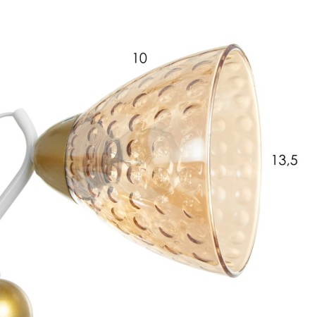 Linda chandelier 3x60W E27 white/gold 60x60x23cm-5
