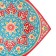 Largan Rishtan ceramics "Flowers", 33 cm, square, red
