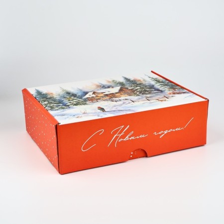 Box a gift New Year's folding “Winter Forest”, 30.7 x 22 x 9.5 cm, New Year-2