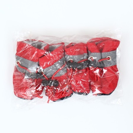 Dog boots "comfort" with weighting, set 4 pcs, size 1 (3, 5 x 2, 5 cm), red-5