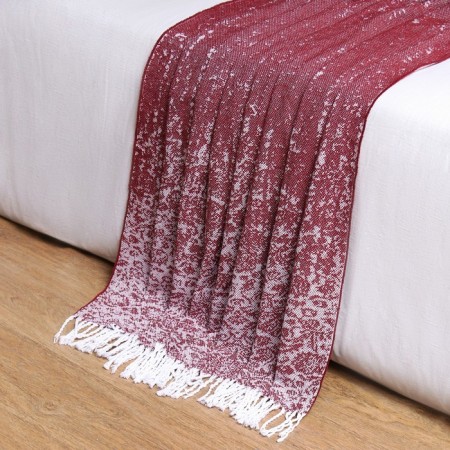 Valencia plaid 140x200cm, 82S/Jamaica, Bel/Bordeaux, HL 50%, PE 30%, pan 20%