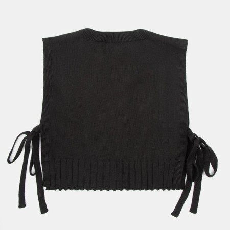 Knitted children's vests Amarobaby Bow, height 128 cm, black color-18