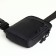 Slong bag from textiles, black color