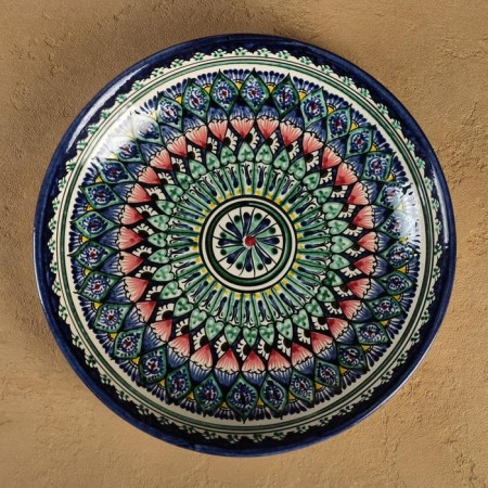 Largan Rishtan ceramics "Patterns", 25 cm, blue-5