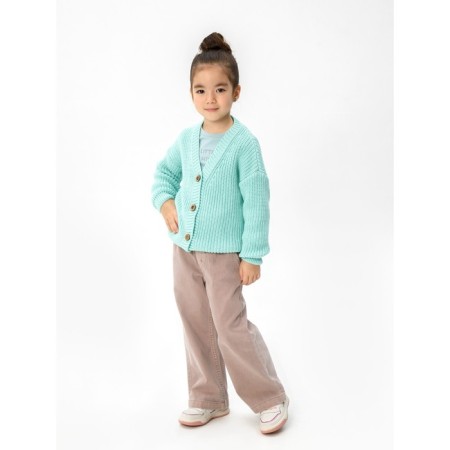Cardigan Children's Knit, height 110 cm, mint color-4
