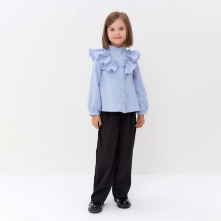 Blouse for the girl minku color light blue, height 152 cm-1
