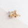 Brooch "Frog" traveler, red color in gold