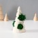 Souvenir "New Year tree" with moss white, height 10 cm, d-5 cm (moss green stabil)