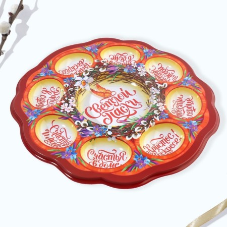 Easter stand for 8 eggs and cake "Verba", 24 x 25 cm.-2