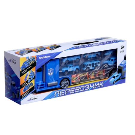Truck "Carrier", included 6 cars and road signs-11