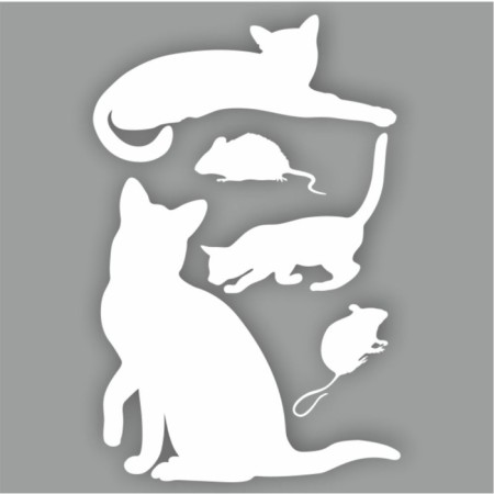 A set of luminous stickers for the car "cat", 15 x 10 cm-1