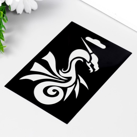 Plastic stencil "Dragon" 9.5x14cm-1