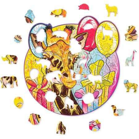 Wooden puzzle "Graceful giraffe", 24 × 23 cm-1