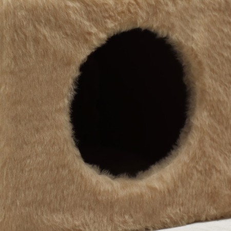 House for cats with a claw, with two shelves, jute, 37 x 37 x 111 cm, beige-7