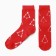 Socks women's Christmas trees, red color, size 23-25