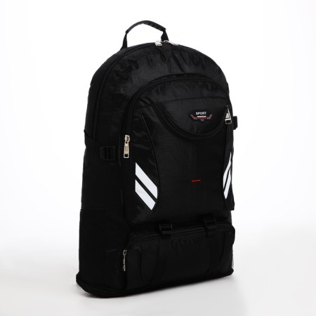 Tourist backpack on lightning, 4 outer pockets, black color-2