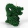 Interior curly candle "Dragon", green, without aroma